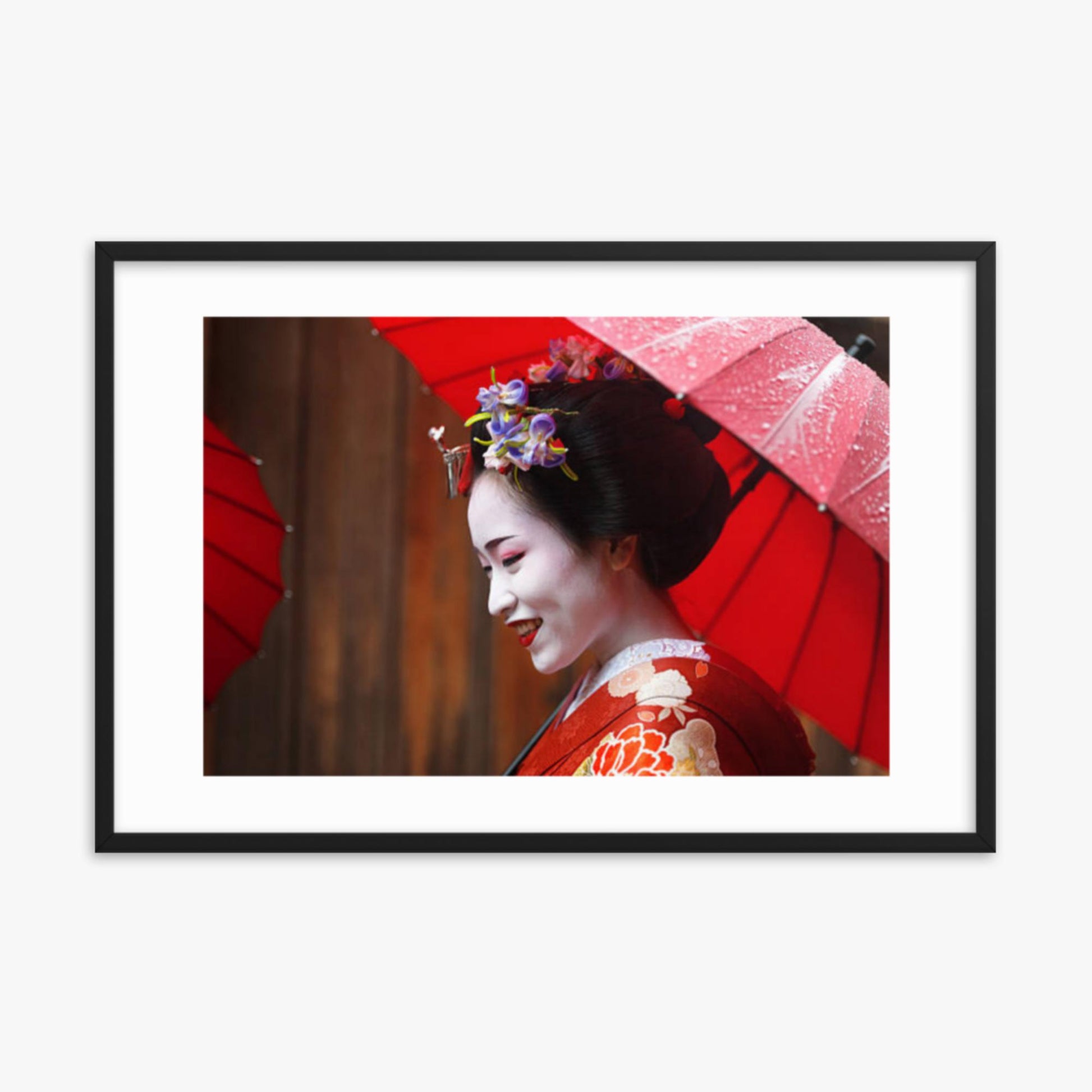 Maiko Girl 24x36 in Poster With Black Frame