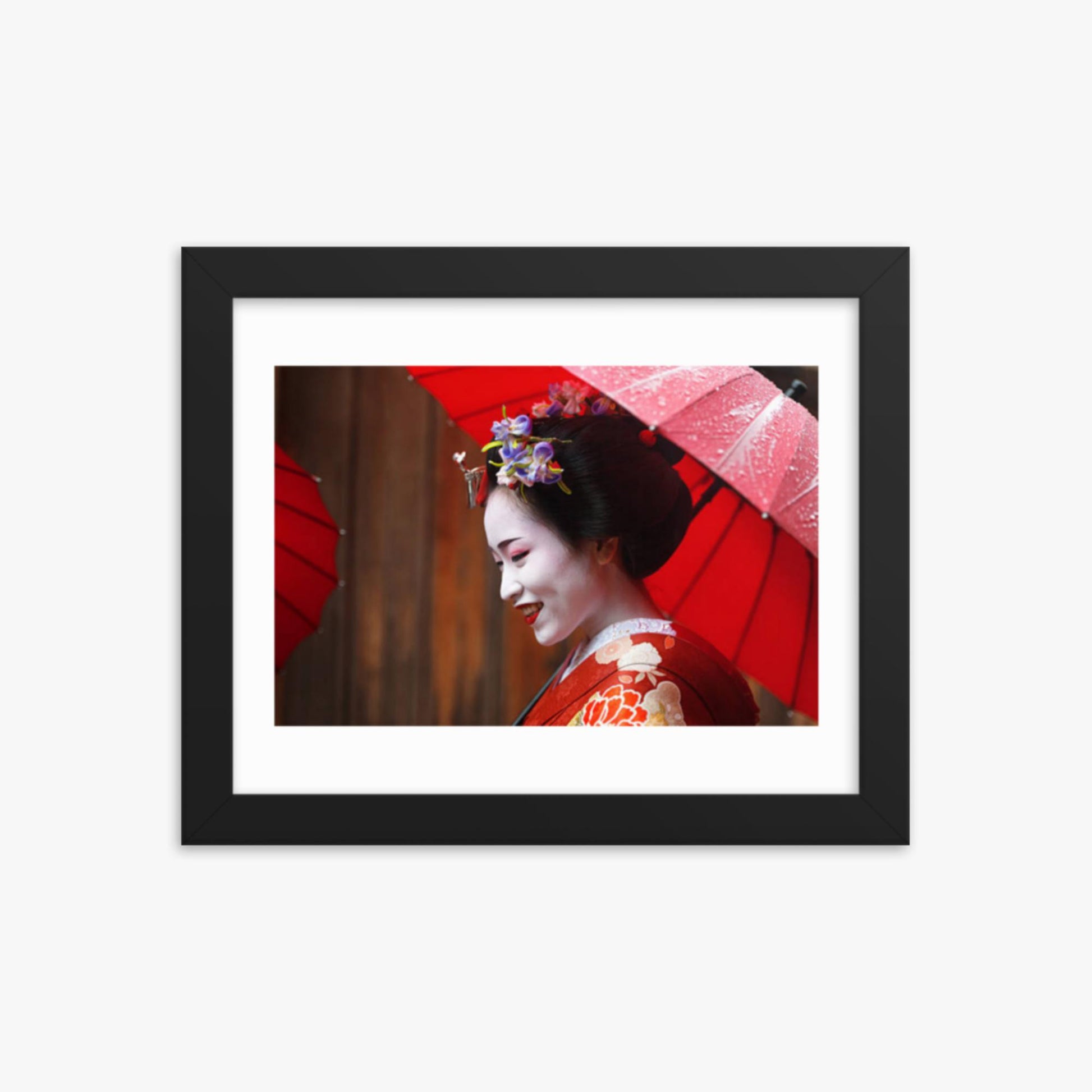 Maiko Girl 8x10 in Poster With Black Frame