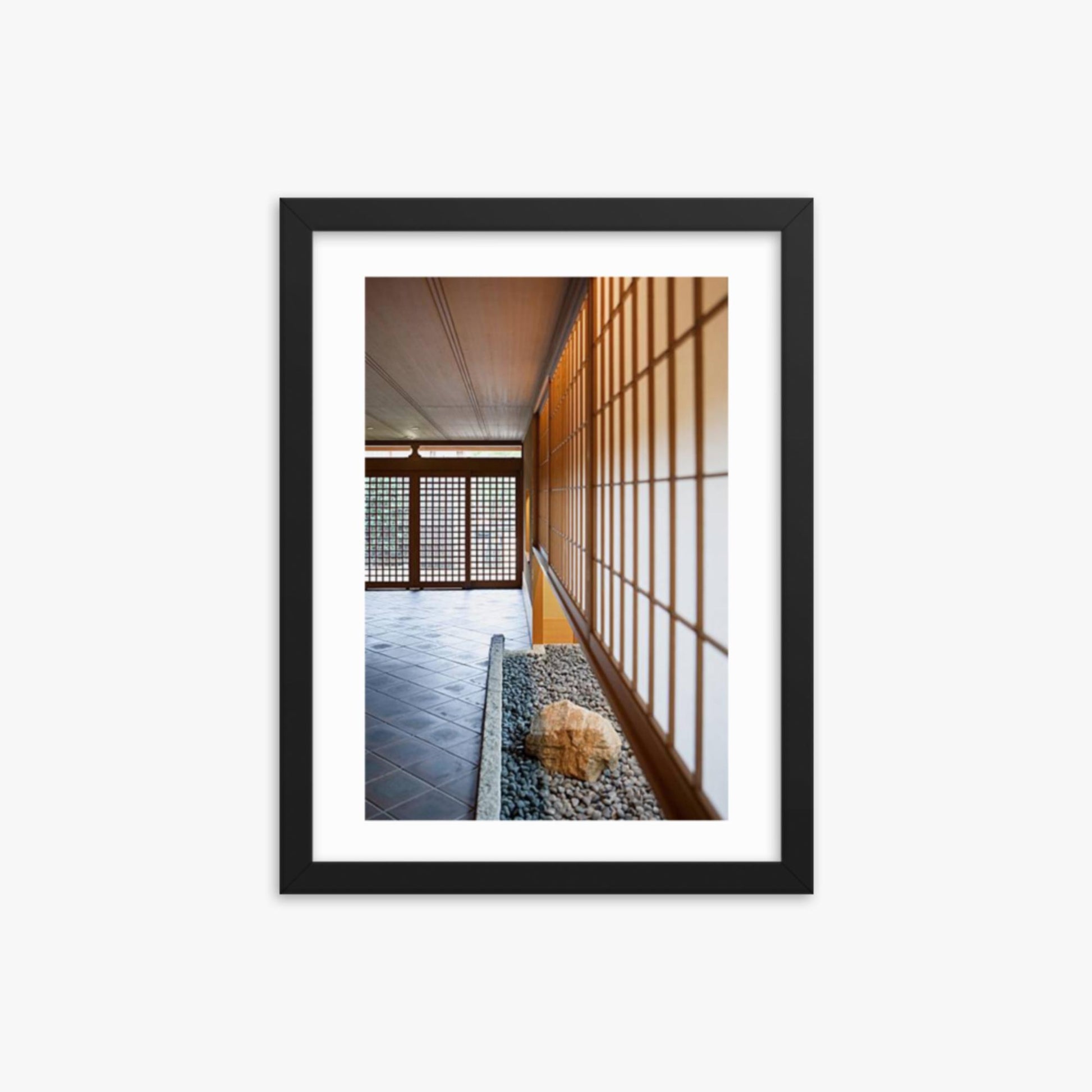 Japanese Inn 12x16 in Poster With Black Frame