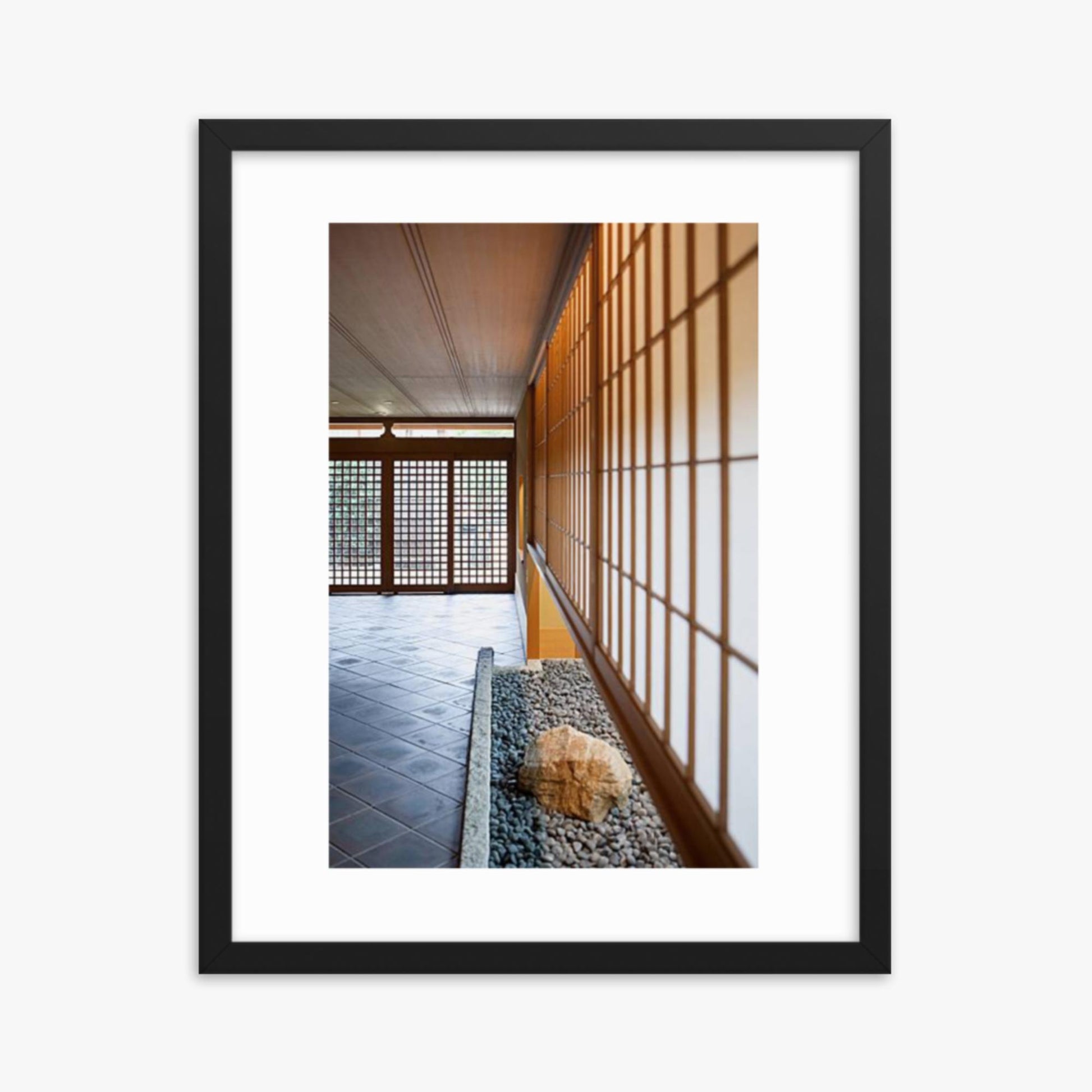 Japanese Inn 16x20 in Poster With Black Frame