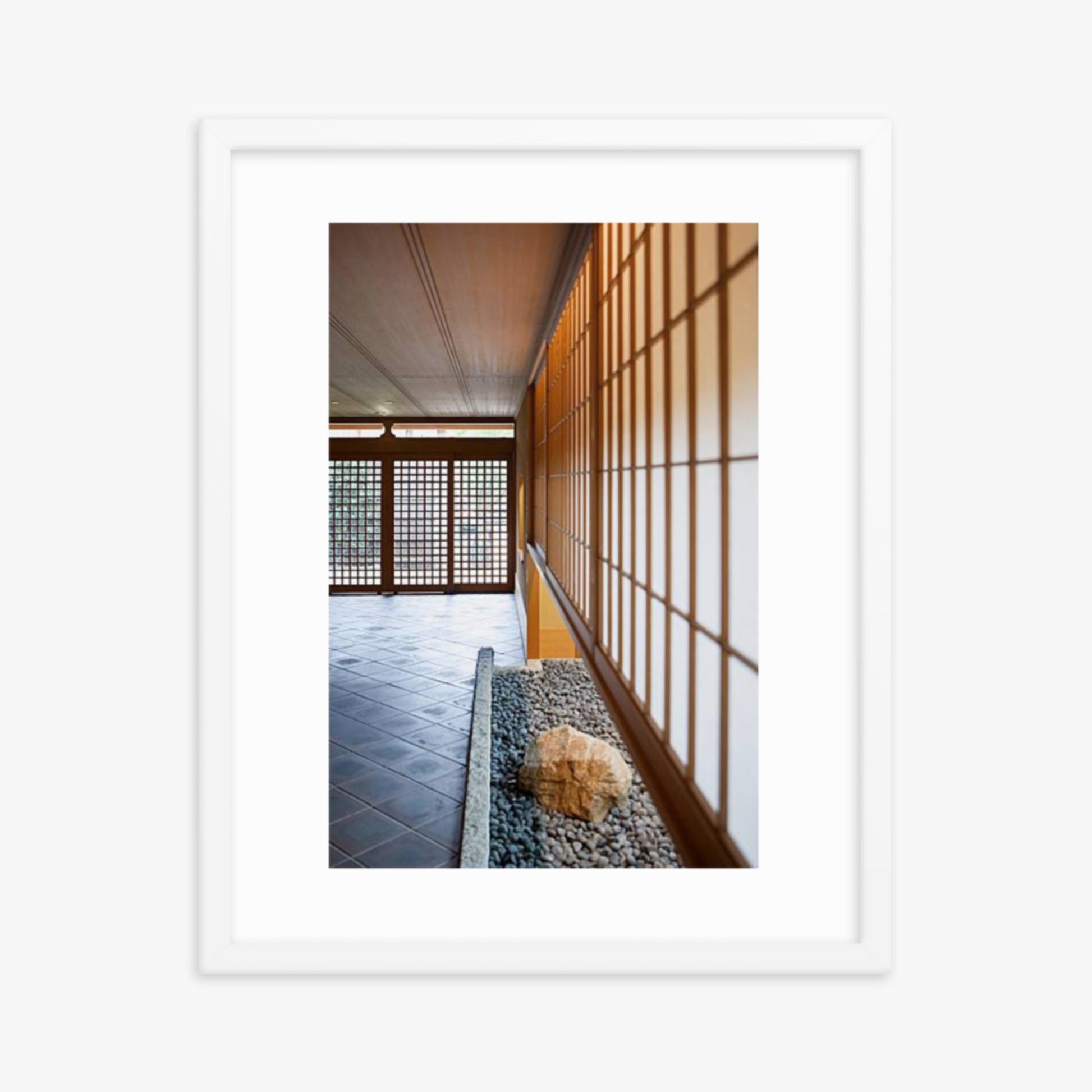 Japanese Inn 16x20 in Poster With White Frame