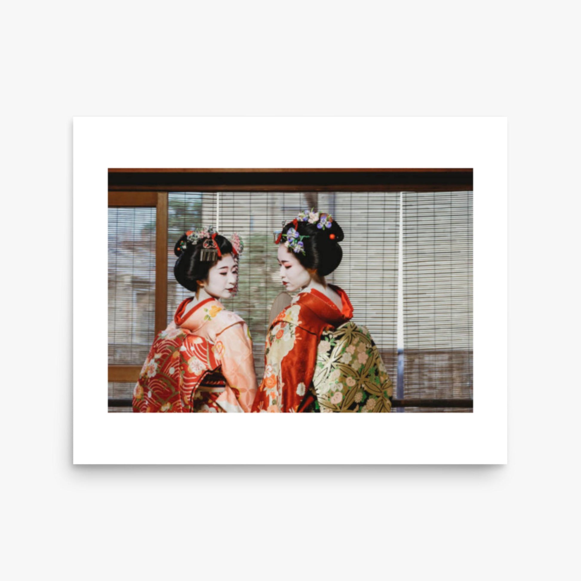 Maiko Women Together in Kyoto 16x20 in Poster