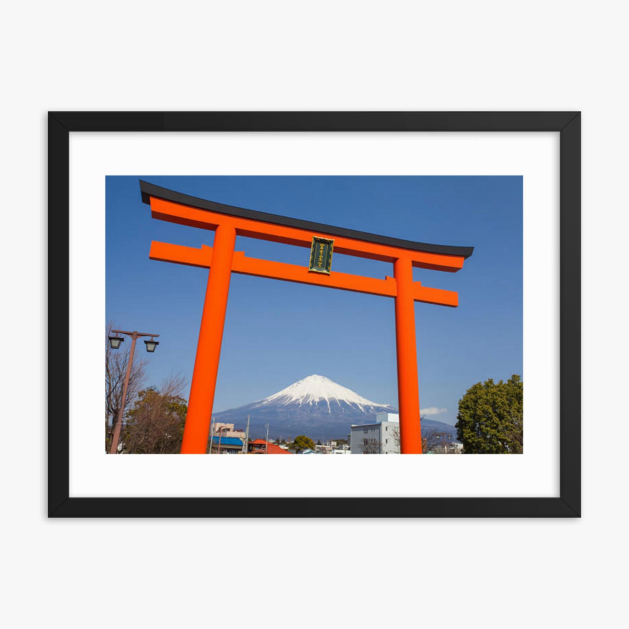 Mount Fuji 18x24 in Poster With Black Frame